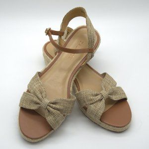 Talbots linen bow espadrille sandals sz 8.5